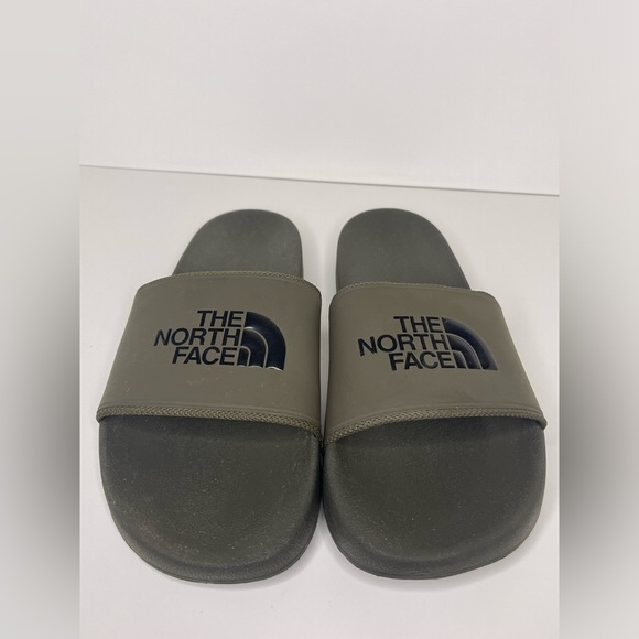 The North Face Men’s 13 Army Green Black Slides Casual Slip On Sandals - Picture 8 of 12